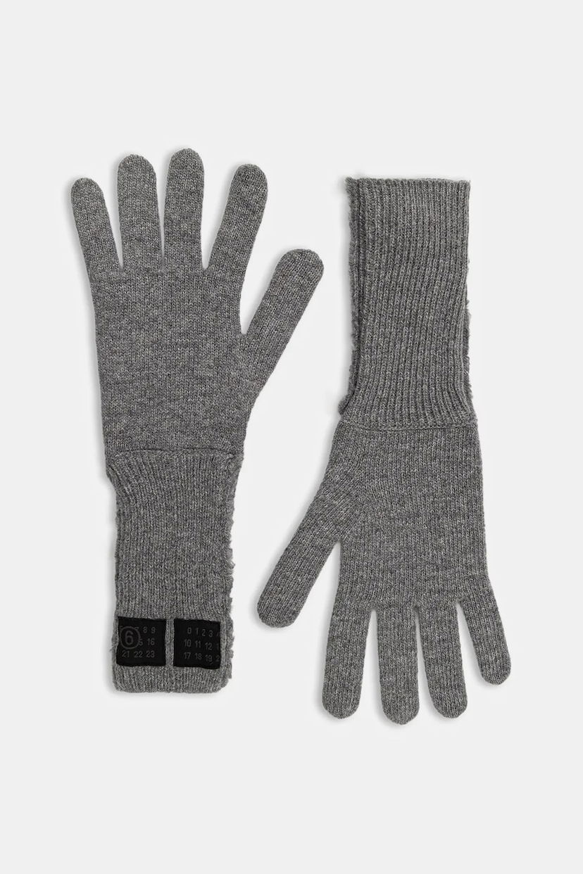 Rukavice Maison Margiela Wool-blend gloves Šedá | S62TS0078.M13198.854