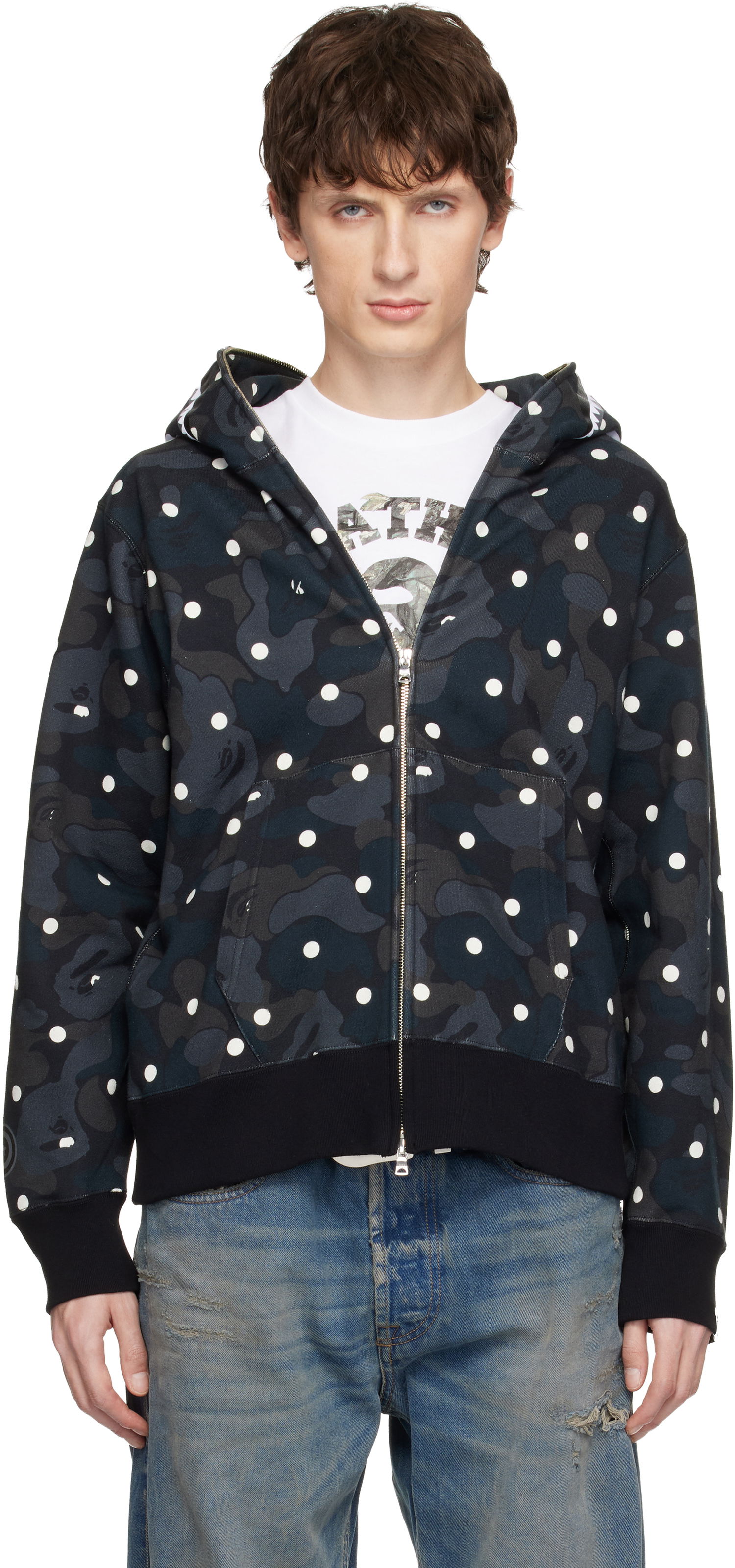 Mikina BAPE ABC Dot Shark Full Zip Hoodie Rôznofarebný | 001ZPL801302M, 0