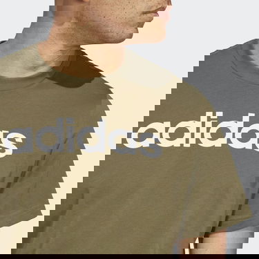 Tričko adidas Originals Essentials Single Jersey Linear Embroidered Logo Tee Zelené | IC9280, 4