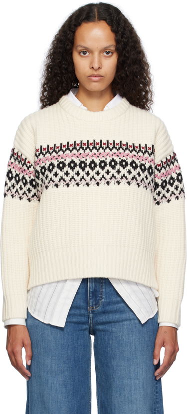 Sveter rag & bone rag & bone Leigh Fair Isle Sweater Biela | WAS24F015EC15, 0