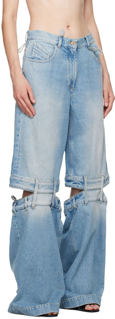 Džínsy The Attico The Attico Long Leg Split Jeans Modrá | 241WCP157 D073, 1