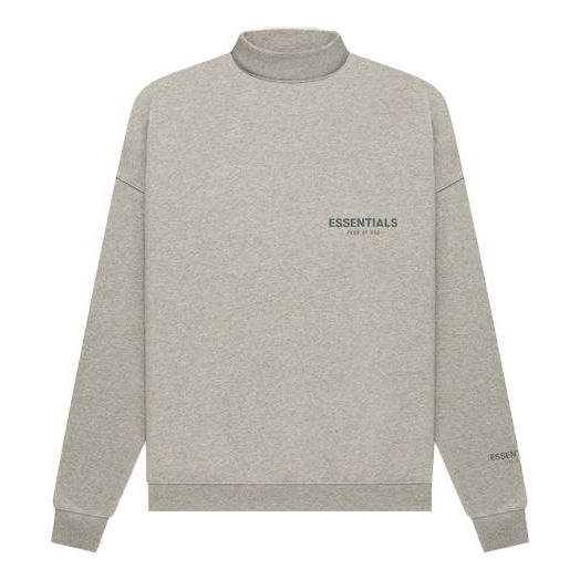 Sveter Fear of God Essentials Pullover Mockneck Sweatshirt Šedá | FOG-FW21-188