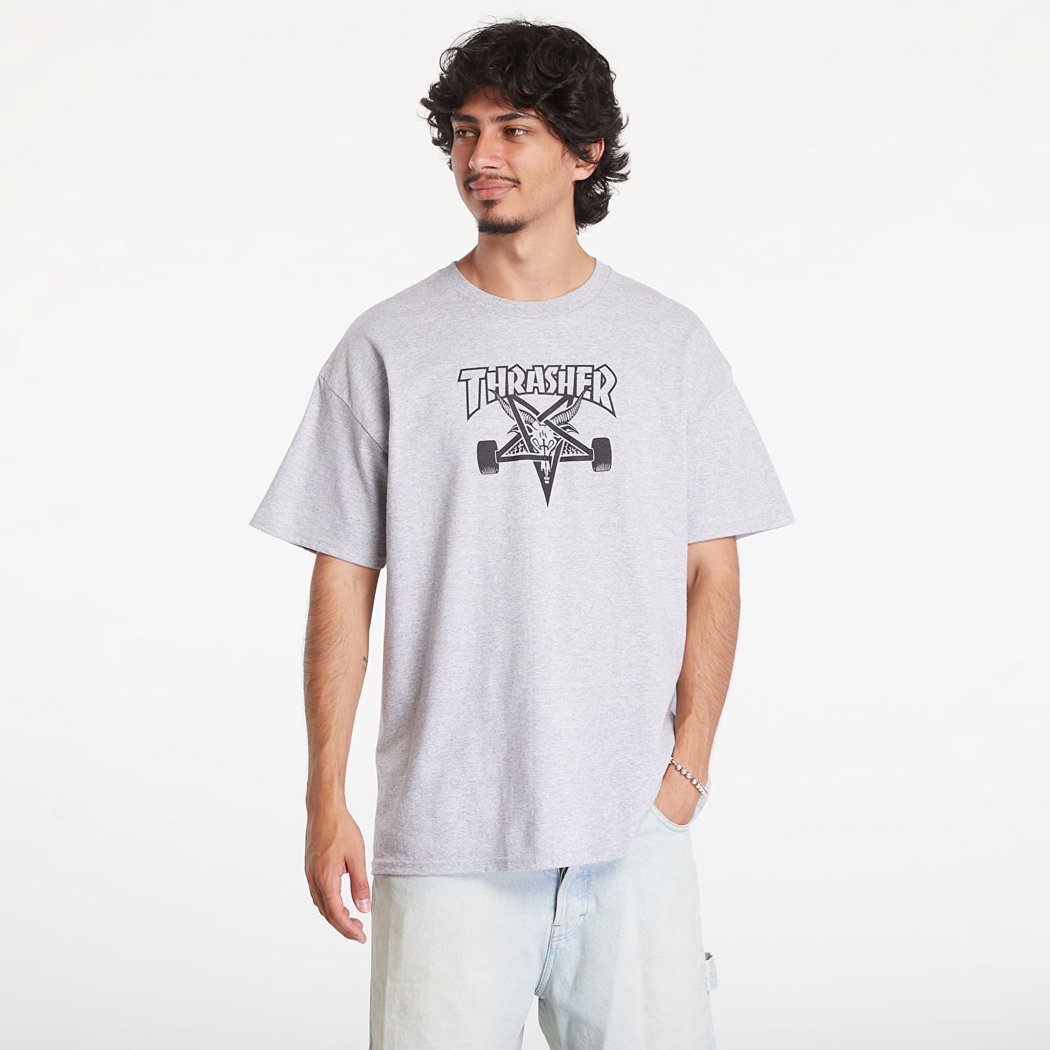 Tričko Thrasher Skategoat T-Shirt Šedá | 110117GY, 0
