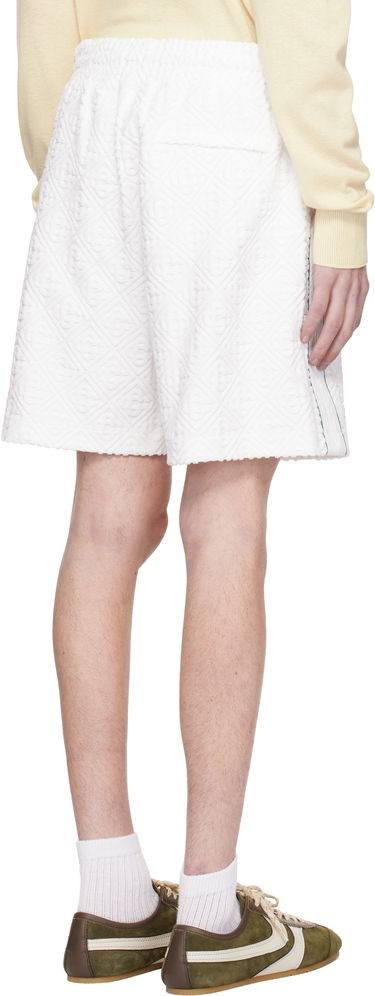 Šortky Casablanca Jacquard Monogram Towelling Shorts Biela | MPS25-JTR-223-01, 2
