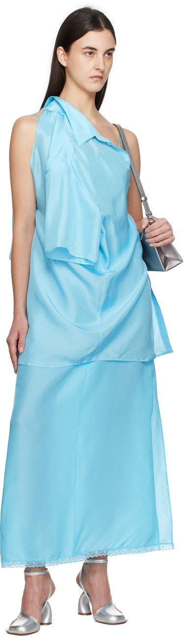 Šaty Maison Margiela MM6 Maison Margiela Dual Wear Silk Dress Modrá | S52NF0013 M35244, 4