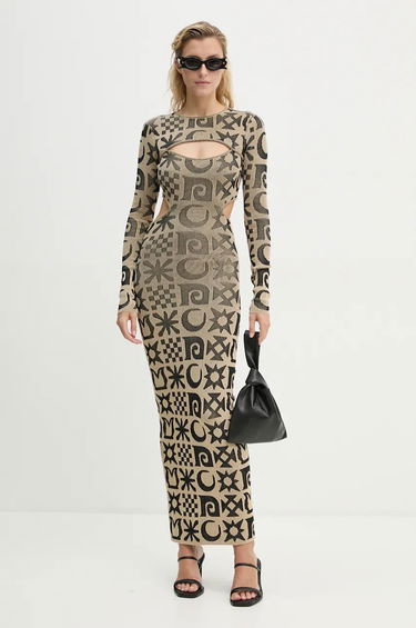 Crop Top Nanushka Onika Maxi Dress Béžová | NW24PFBS23799, 1