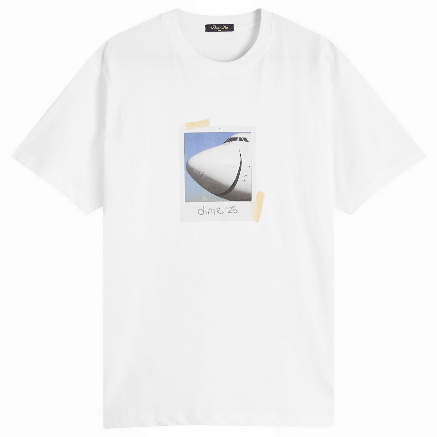 Tričko Dime Dime Plane T-Shirt, Size Large Biela | DIMEFA2560WHT, 0
