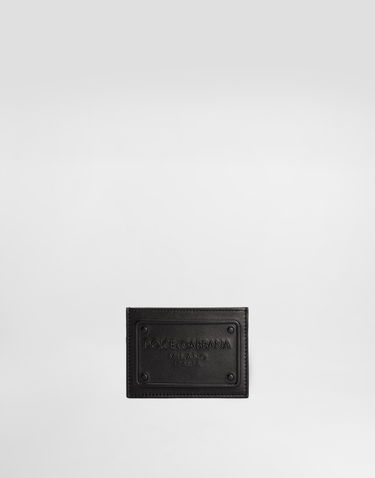 Peňaženka Dolce & Gabbana Calfskin Card Holder With Raised Logo Čierna | BP3239AG21880999, 0