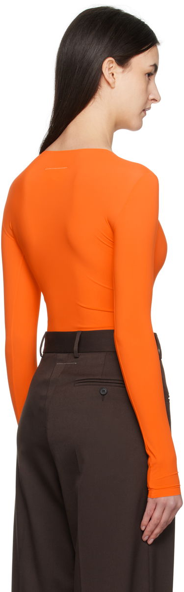 Body Maison Margiela MM6 Maison Margiela Jersey Long Sleeve Bodysuit Oranžová | S52NA0068 S20518, 2