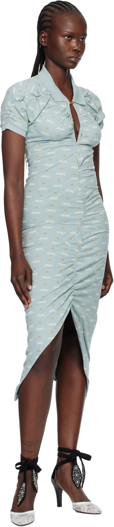 Šaty Vivienne Westwood Printed Piquet Pulling Midi Dress Rôznofarebný | 1601004S-J00A7-, 3