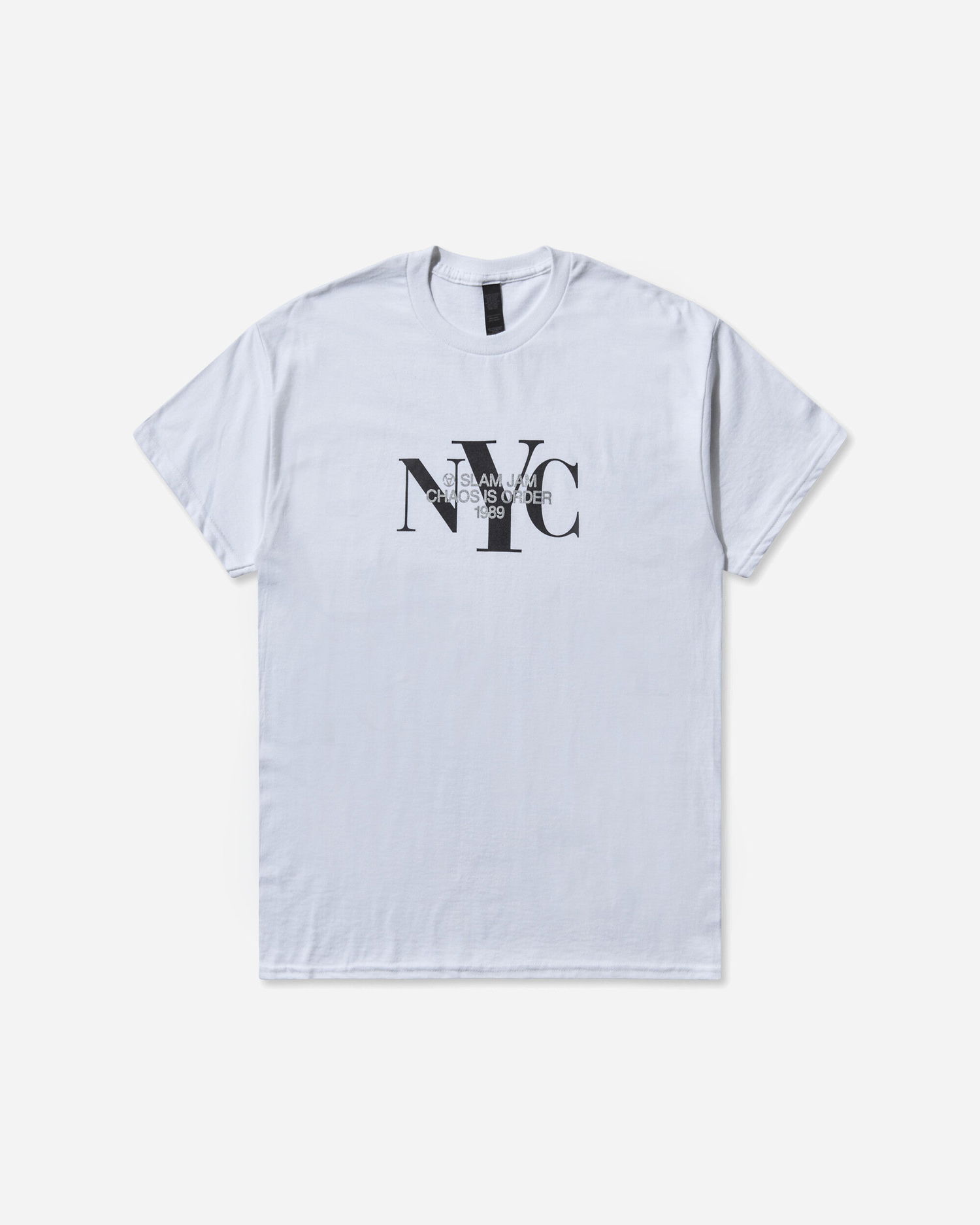 Tričko Slam Jam NYC Slam Jam Chaos Is Order T-Shirt Biela | SJNYCTEE1 WHT, 1