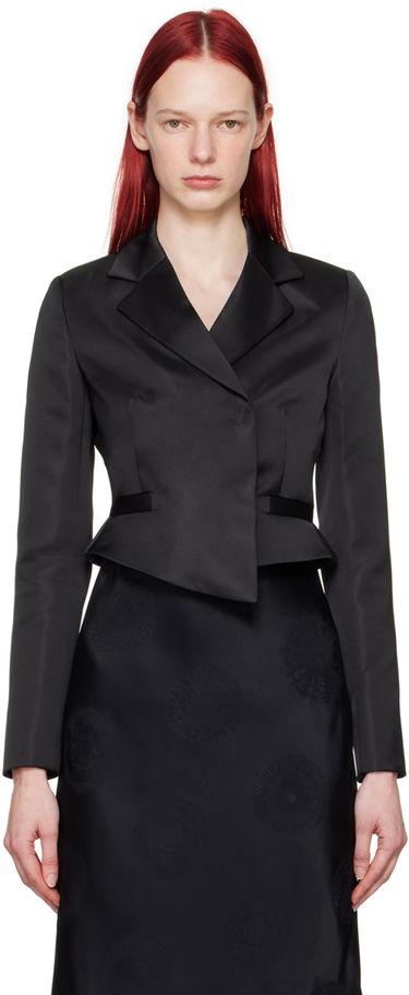 Bunda Coperni Coperni Cropped Satin Blazer Čierna | COPV54828, 0