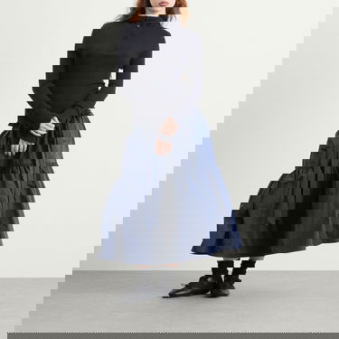 Mikina Cecilie Bahnsen Cecilie Bahnsen Belma Merino Knit Ribbed Hoodie Čierna | 425KNI50006, 4