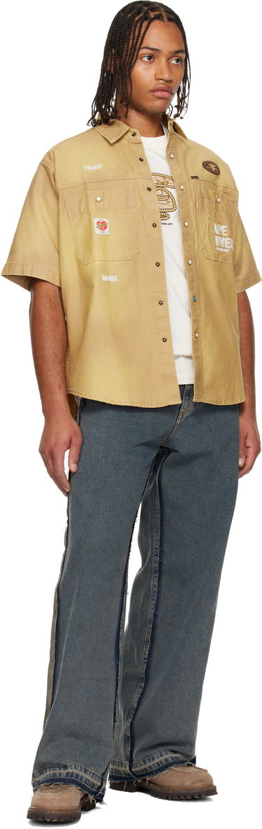 Košeľa AAPE by A Bathing Ape AAPE by A Bathing Ape Short Sleeve Shirt Béžová | AAPSRM8523XXNBGL, 3