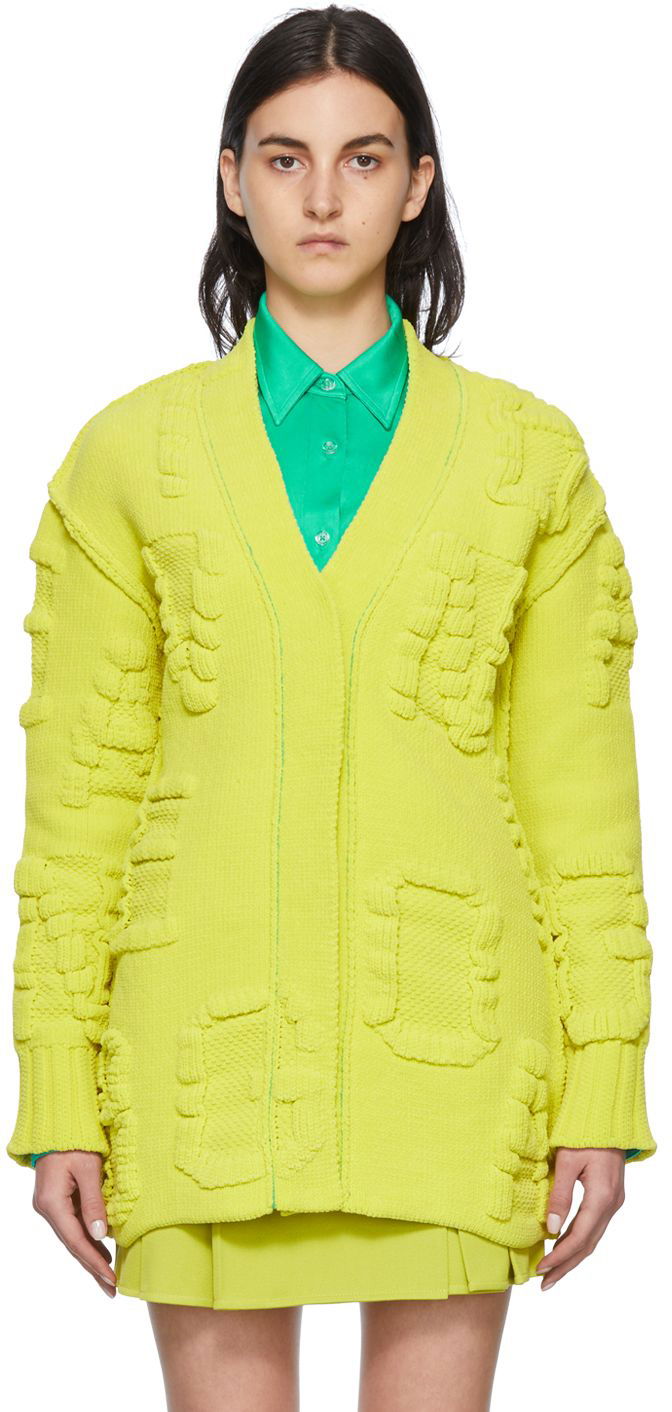 Sveter Bottega Veneta Nylon Cardigan Žltá | 689713 V1OX0, 0
