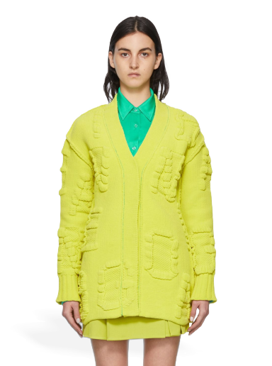 Sveter Bottega Veneta Nylon Cardigan Žltá | 689713 V1OX0