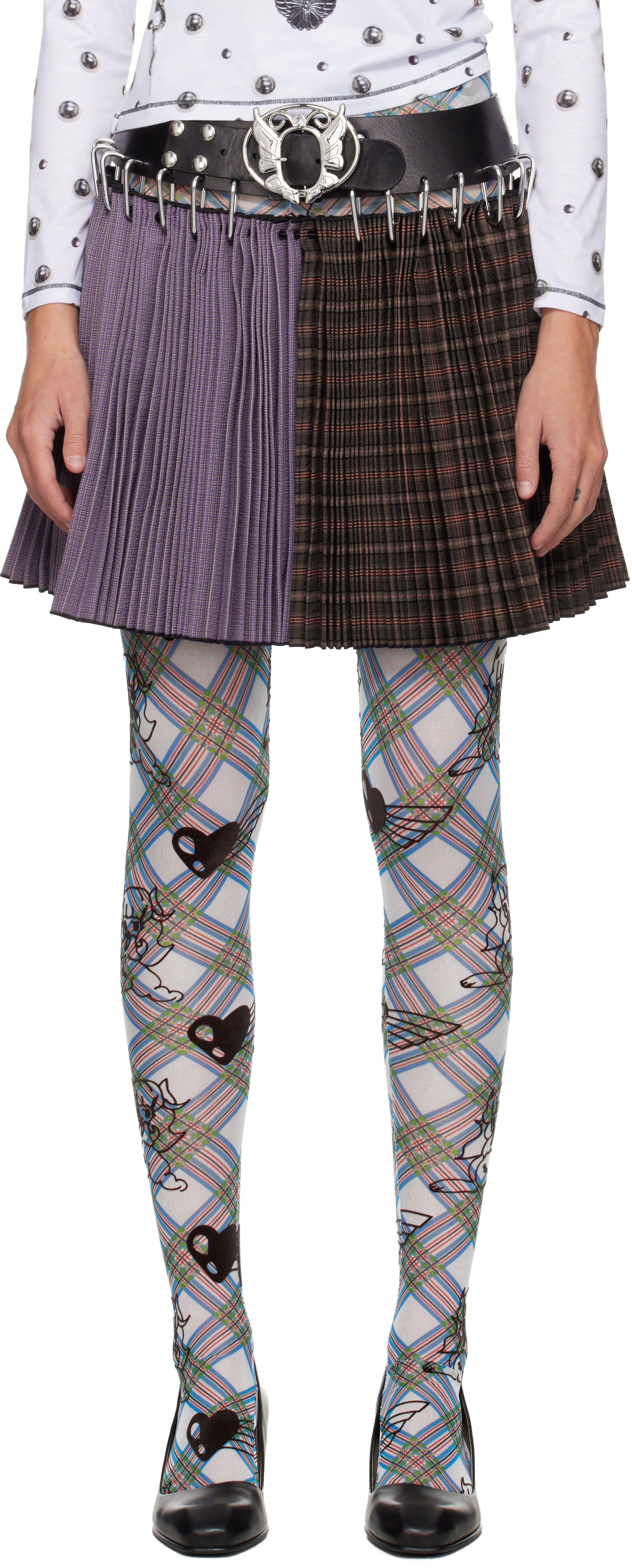 Sukňa Chopova Lowena Chopova Lowena Pleated Paneled Carabiner Miniskirt Rôznofarebný | 3343, 0