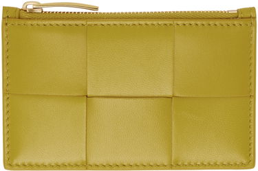 Peňaženka Bottega Veneta Intreccio Card Case Žltá | 681010 VCQC4, 0