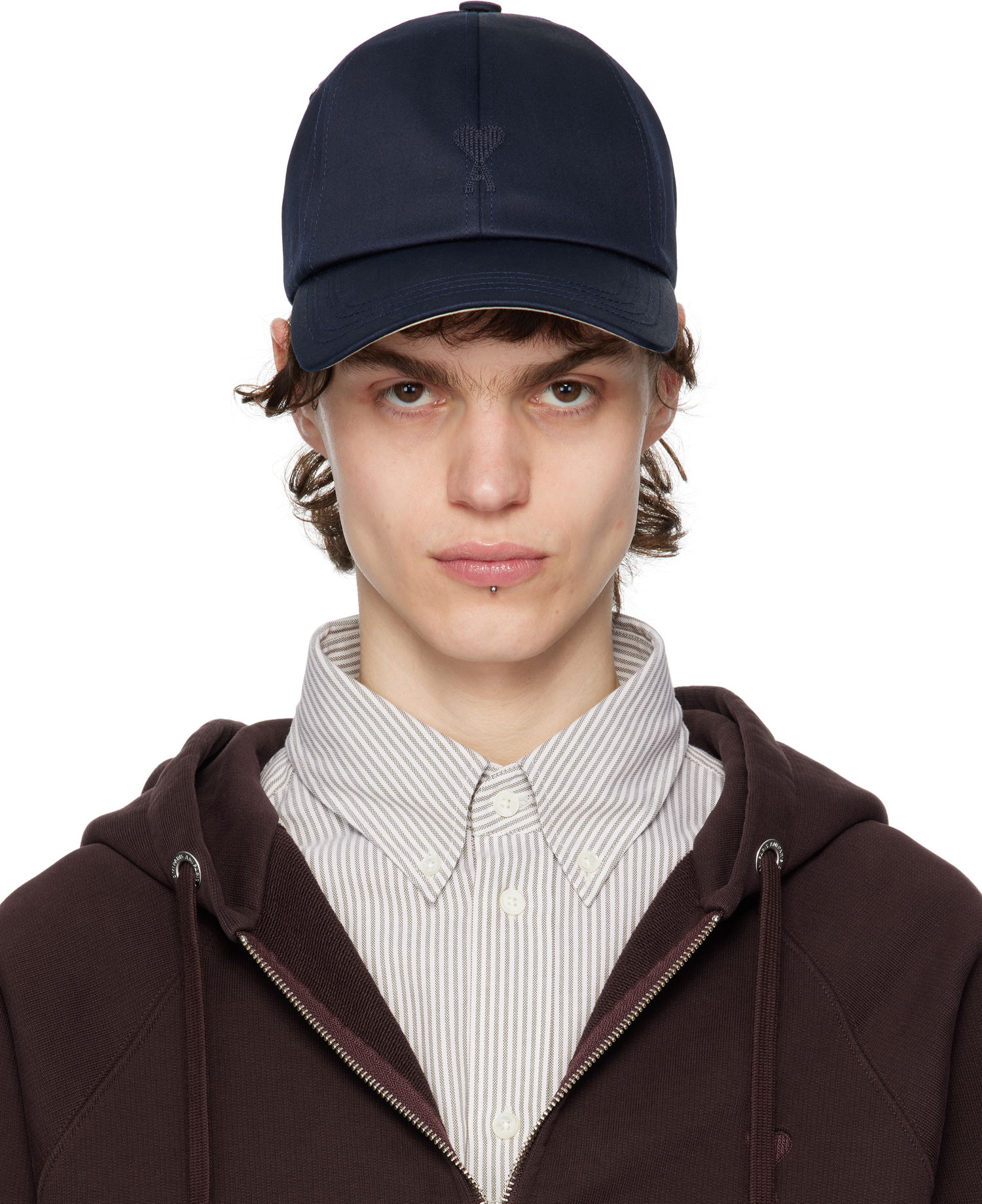 Šiltovka AMI AMI Paris Ami de Coeur Cotton Cap Navy | UCP026.CO0103, 0