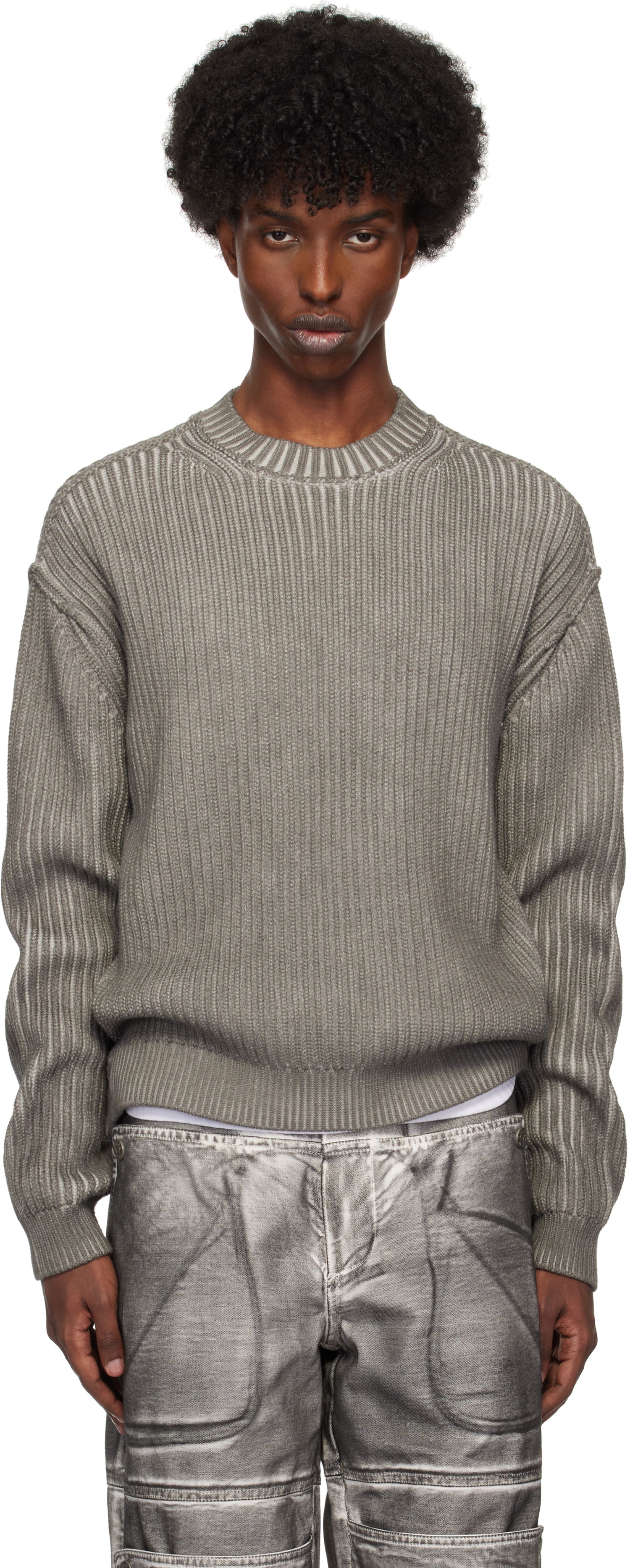 Sveter GUESS Vintage Washed Crewneck Sweater Šedá | M4BR03Z3GL0JTMU, 0