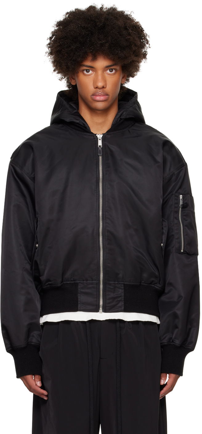 Bomber bunda Entire Studios Hooded Broad Bomber Jacket Čierna | ES2539OI, 0