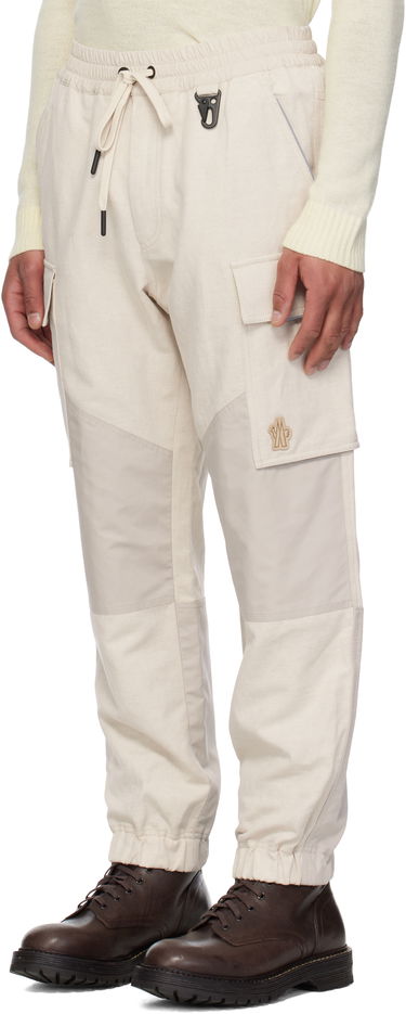 Cargo nohavice Moncler Moncler Grenoble x FRGMT Hiroshi Fujiwara Cotton & Linen Jogging Cargo Pants Béžová | K10972A00006598C3, 3