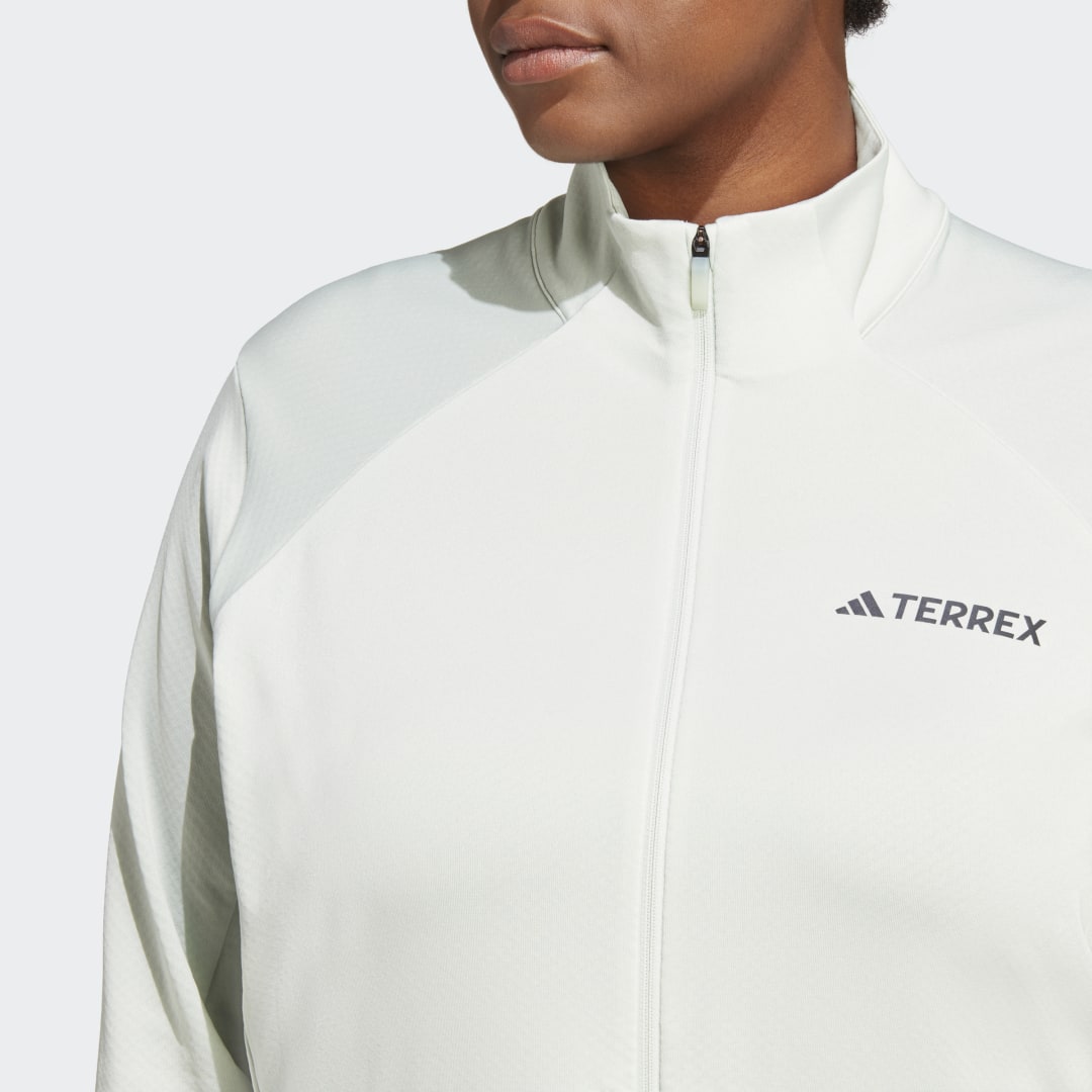Bunda adidas Performance Terrex Multi Full-Zip Fleece (plus size) Zelené | HM3993, 1