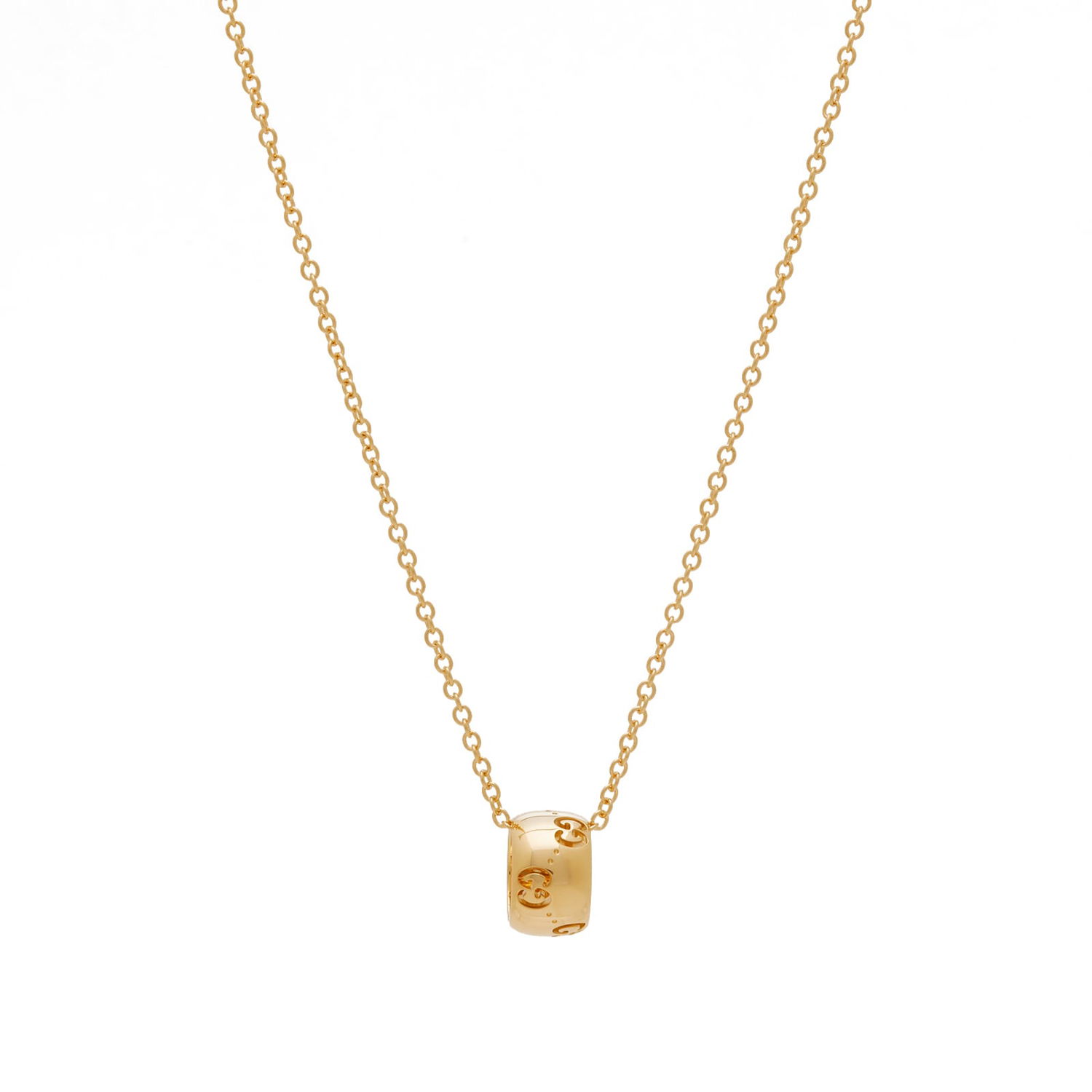 Náhrdelník Gucci Gold Chain Necklace With Circular Pendant Žltá | YBB80436800100U, 0