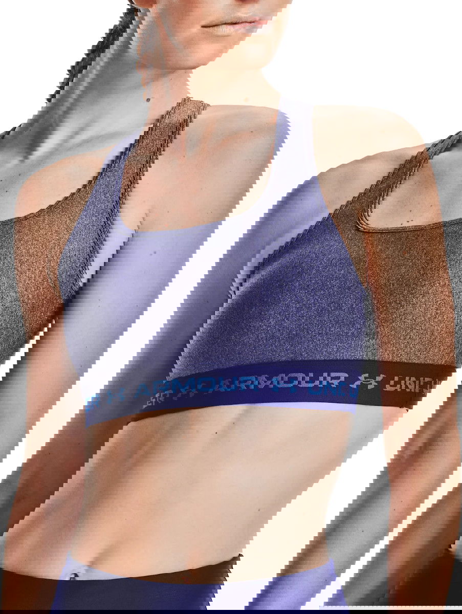 Podprsenka Under Armour Crossback Mid Heather Bra Fialová | 1361036-415, 0