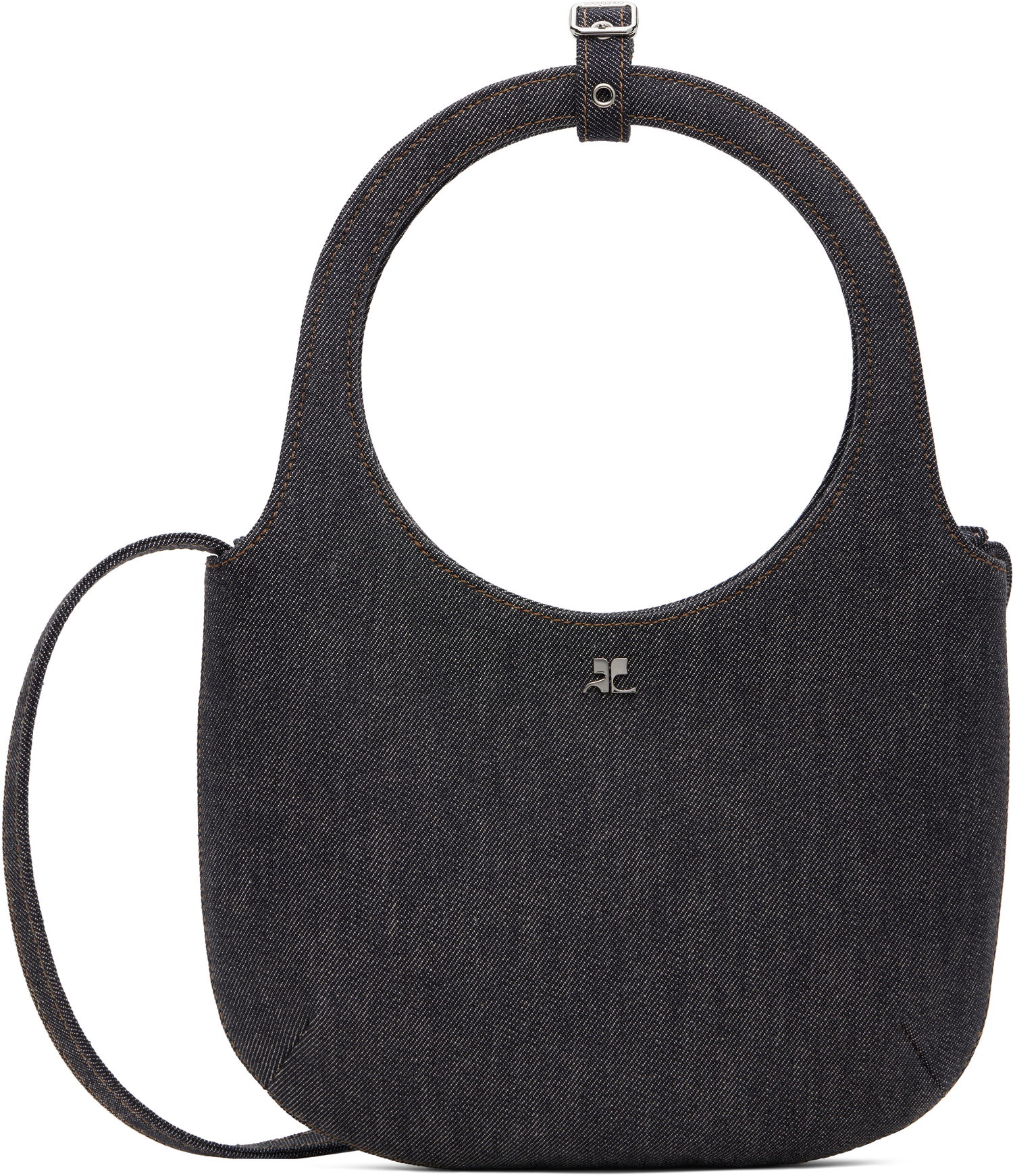 Taška cez rameno Courrèges Courrèges Holy Denim Shoulder Bag Navy | 125GSA102DE0036, 0