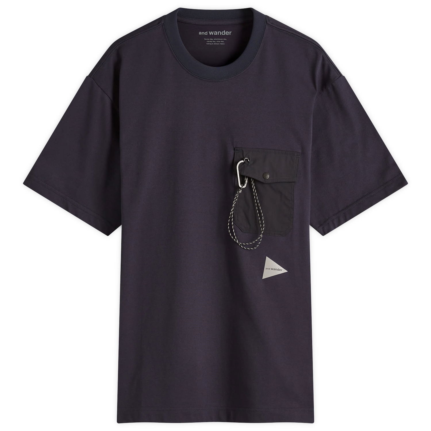 Tričko and wander And Wander Pocket Tee, Size Large Navy | 5745184094-120, 1