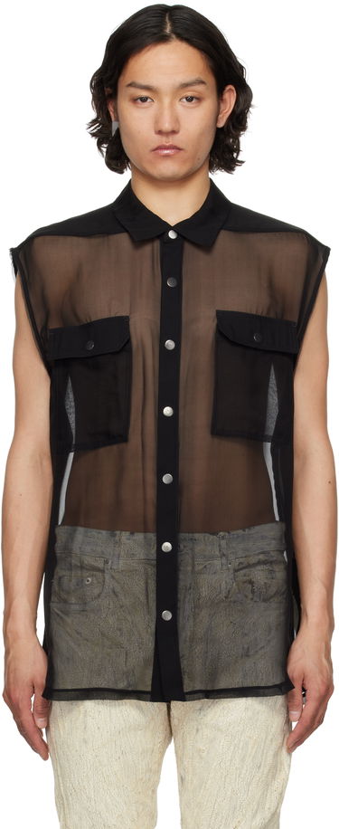 Košeľa Rick Owens Rick Owens Hollywood Jumbo Sleeveless Shirt Čierna | RR01E5239 S, 0