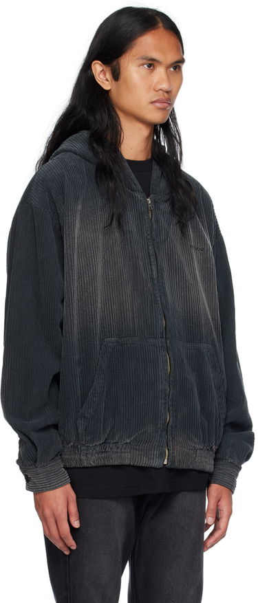 Mikina We11done Washed Zip Hoodie Čierna | WD-JP2-24-085-M-GY, 1