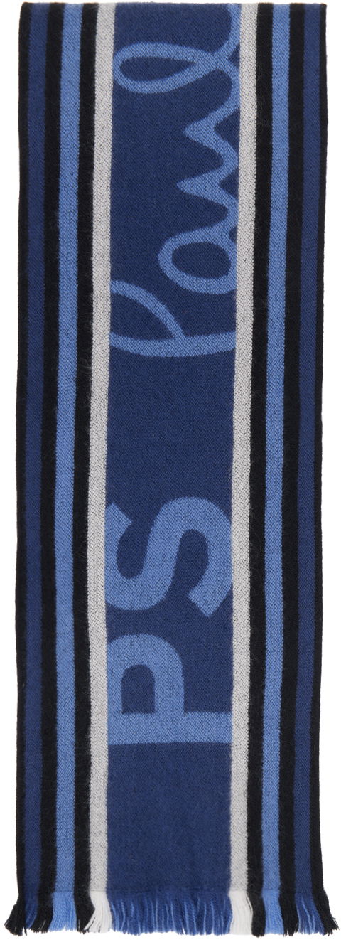Šál Paul Smith PS Paul Smith 'PS' Team Scarf Modrá | M2A-150G-M461-47-0, 0