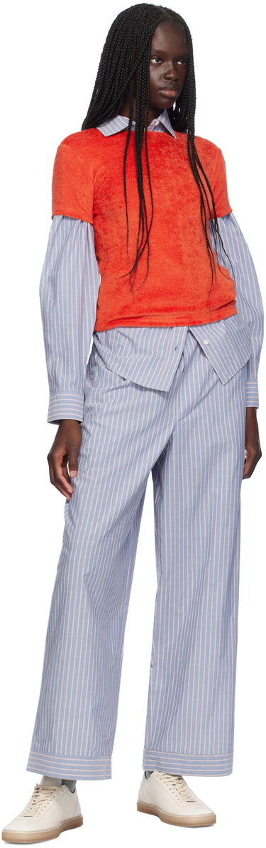 Košeľa Baserange Baserange Ole Striped Long Sleeve Shirt Modrá | SHOL-PO-AU24, 3