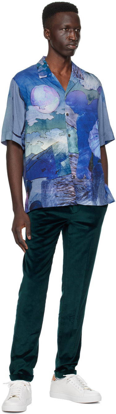 Košeľa Paul Smith Paul Smith Graphic Print Shirt Modrá | M1R-905U-M02250-47, 3