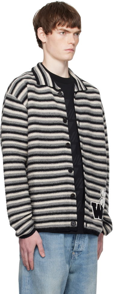 Sveter We11done We11done Stripe Embroidered Cardigan Rôznofarebný | WD-KC2-25-620-U-BK, 1