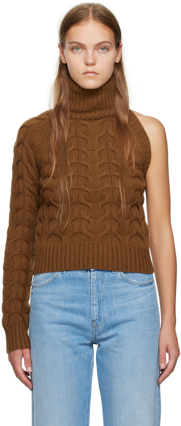 Sveter Max Mara One Shoulder Knit Sweater Hnedá | 2313662536600 MM12127, 0