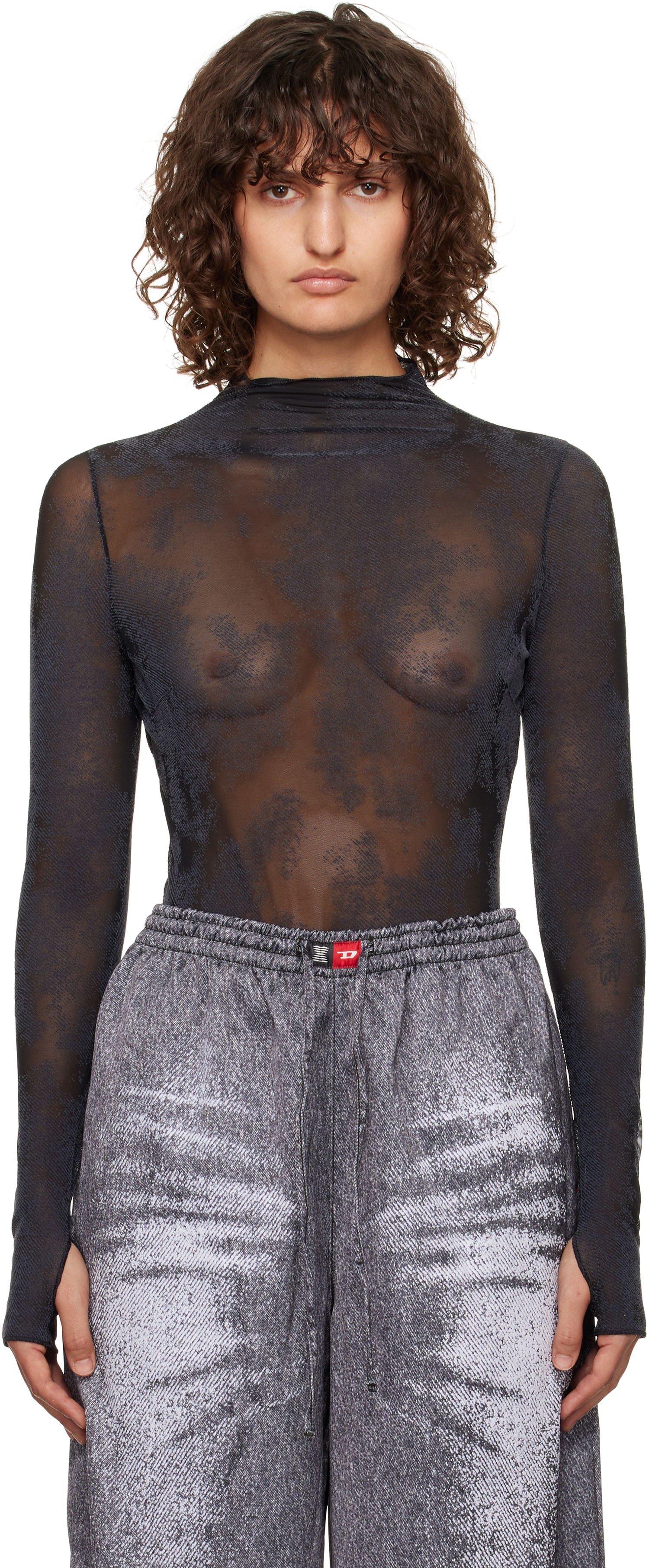 Body Diesel Long-Sleeve Bodysuit Čierna | A15605 0LKBW, 0