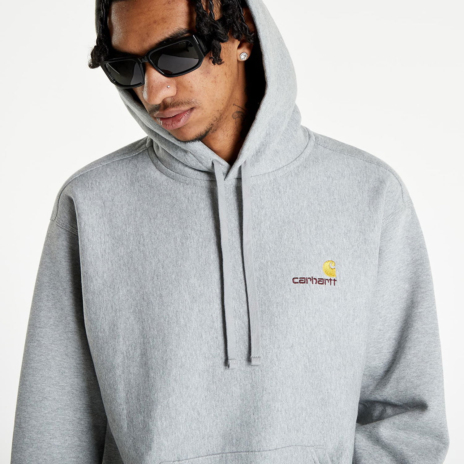 Mikina Carhartt WIP Hooded American Script Šedá | I028279.V6.XX, 0