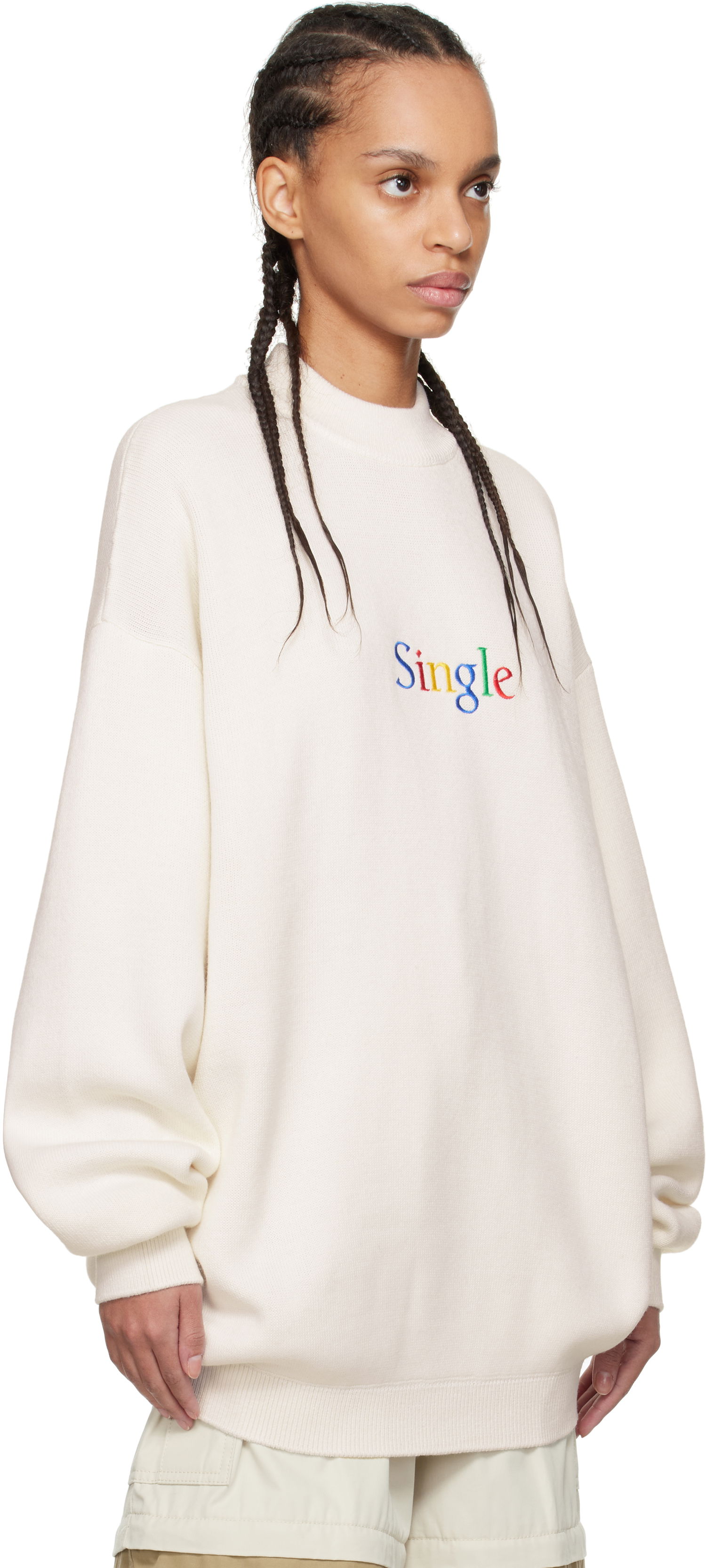 Sveter VETEMENTS Vetements 'Single' Sweater Biela | UA66KN120W, 1
