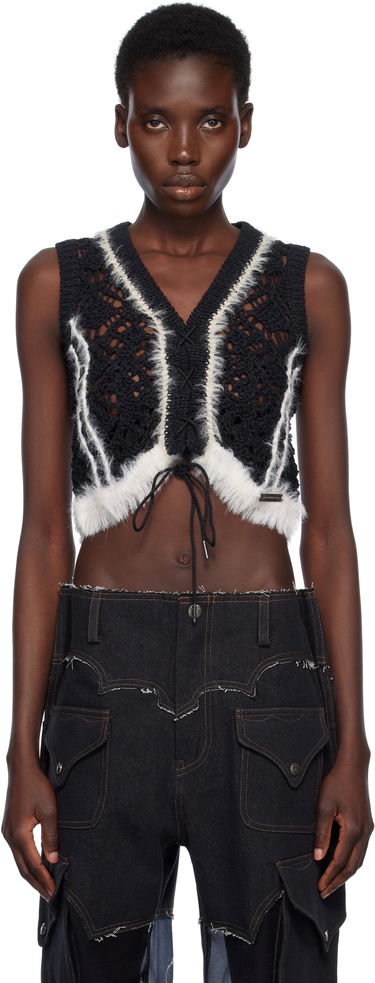Sveter Andersson Bell Andersson Bell Western Lace-Up Knit Vest Čierna | atb1318w, 0
