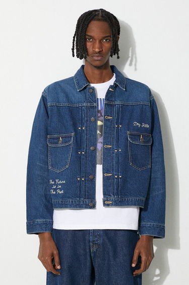 Bunda Human Made Denim Work Jacket Modrá | HM27JK015, 2