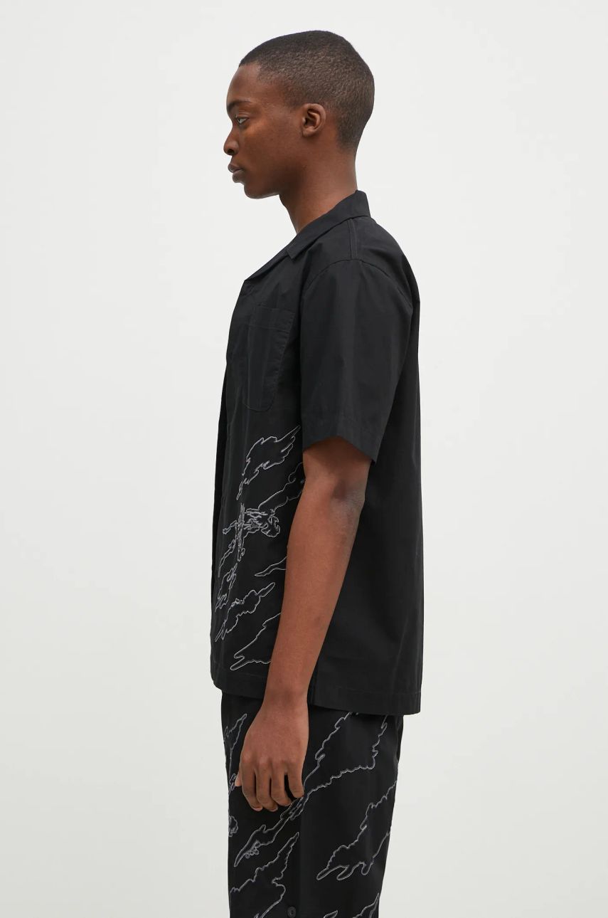 Košeľa Maharishi Relaxed Fit Shirt with Dragon Embroidery Čierna | 5336.BLACK, 1