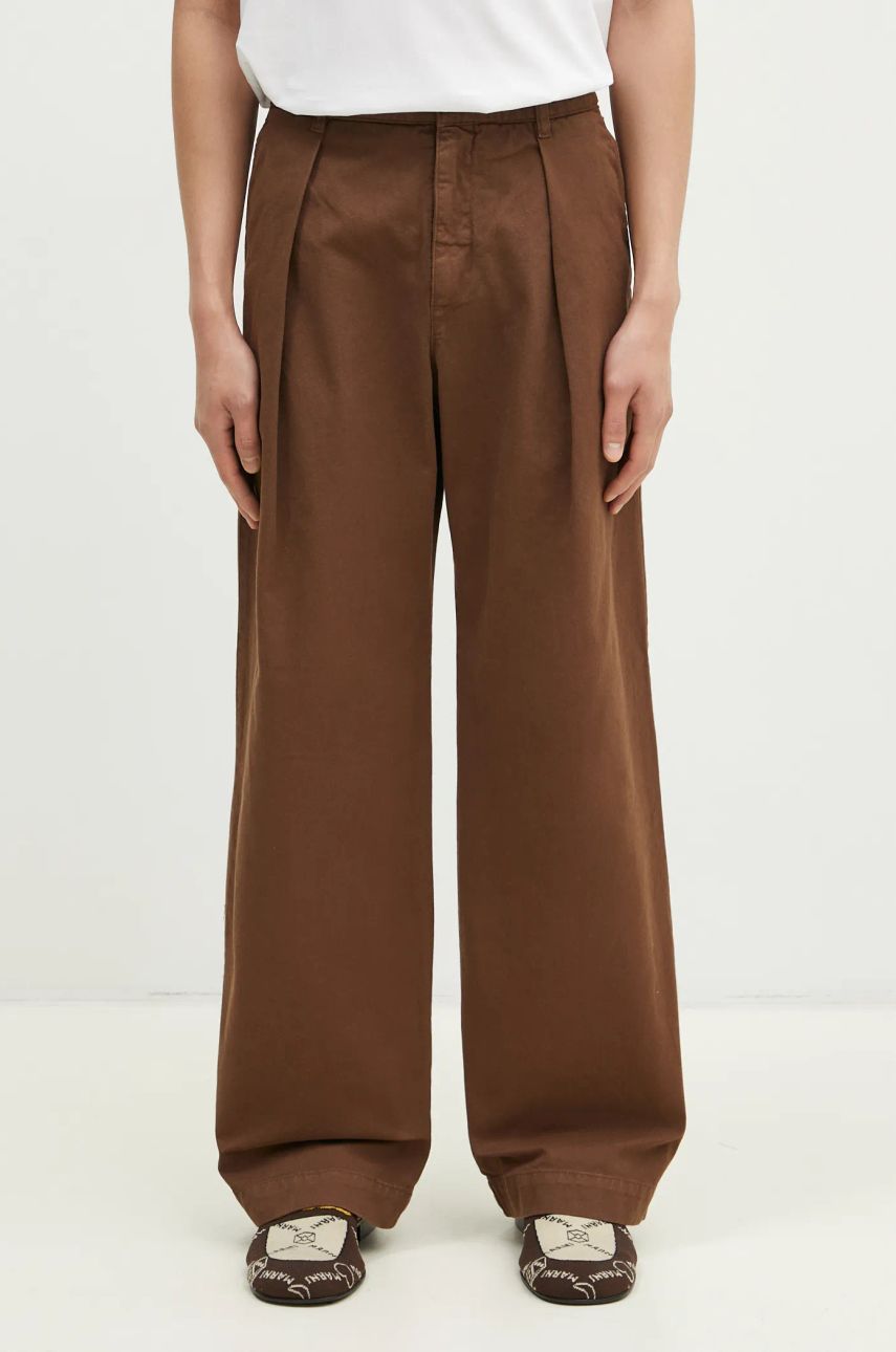 Nohavice WOOD WOOD Wood Wood Fraser Pleated Chinos Hnedá | 12435001.5181, 0