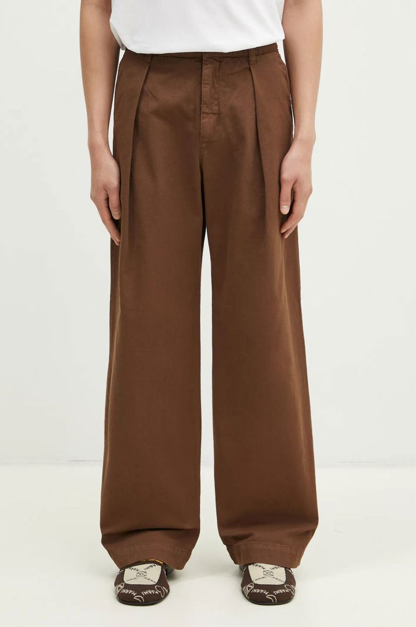 Nohavice WOOD WOOD Wood Wood Fraser Pleated Chinos Hnedá | 12435001.5181