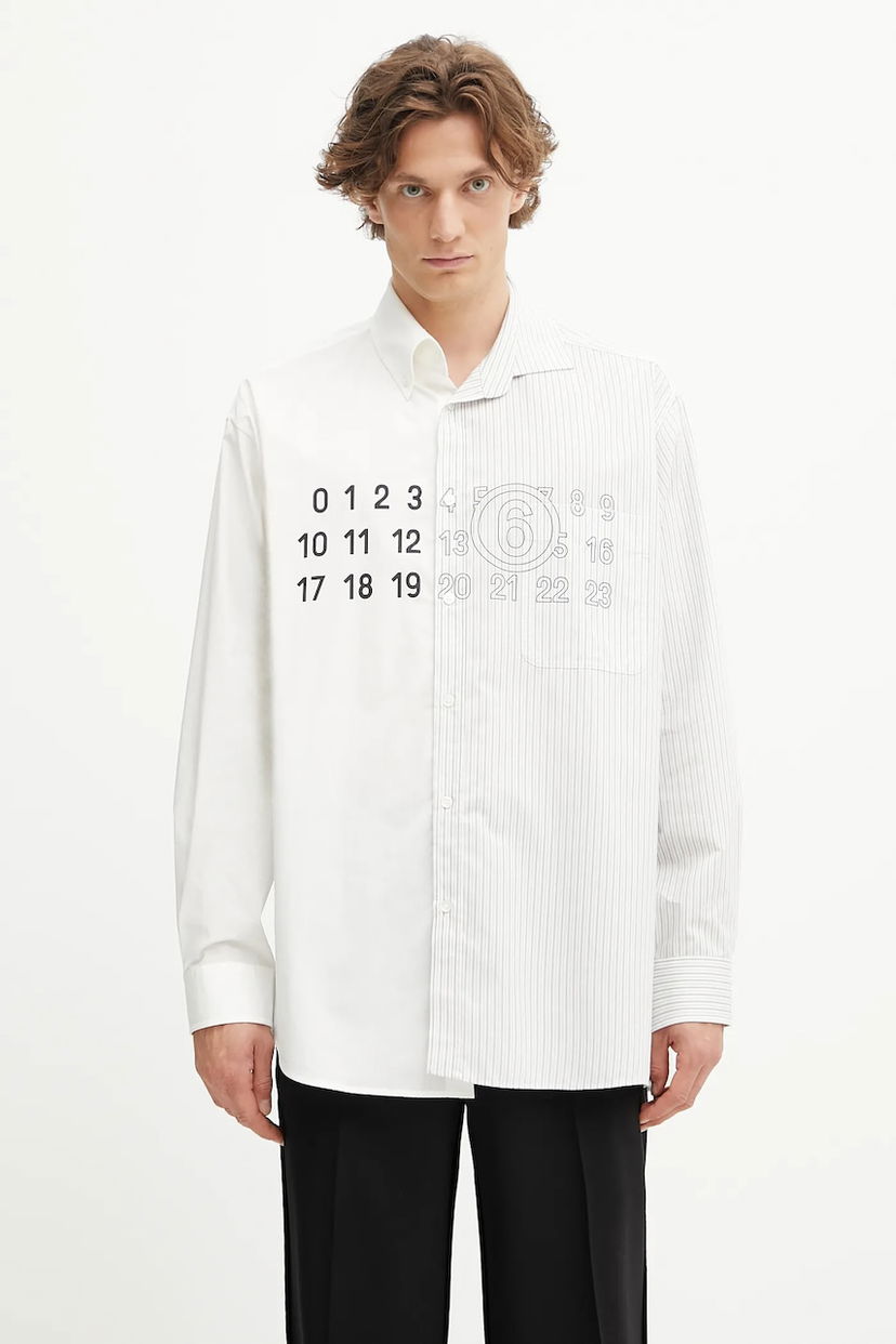 Košeľa Maison Margiela MM6 Maison Margiela Relaxed Fit Button-Down Shirt Biela | SH0DT0025.MTN085.961