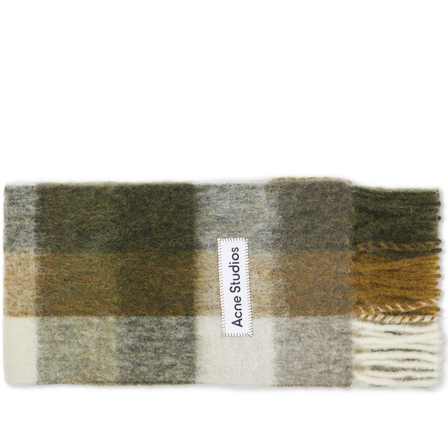 Šál Acne Studios Vally Checked Scarf Zelené | CA0084-DID, 0