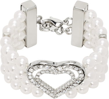 Náramok Blumarine Blumarine Faux-Pearl Heart Bracelet Biela | P522W330A, 0