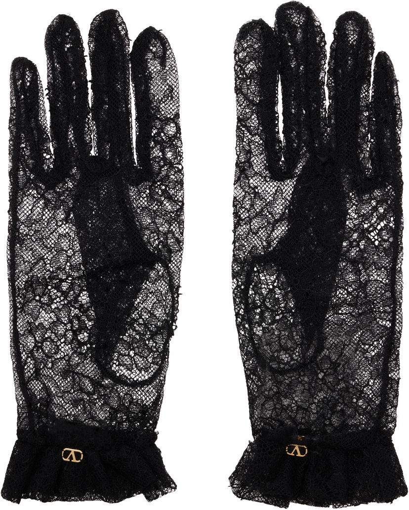 Rukavice Valentino VLogo Signature Lace Gloves Čierna | 7W2GD00FYCC